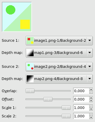 Depth Merge filter options