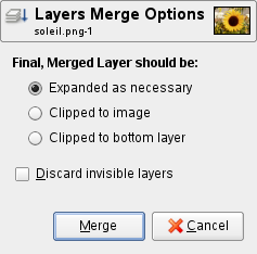 The Merge Layers Dialog