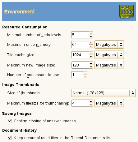 Environment Preferences