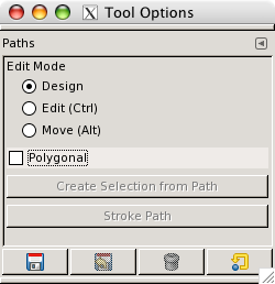 Path tool options